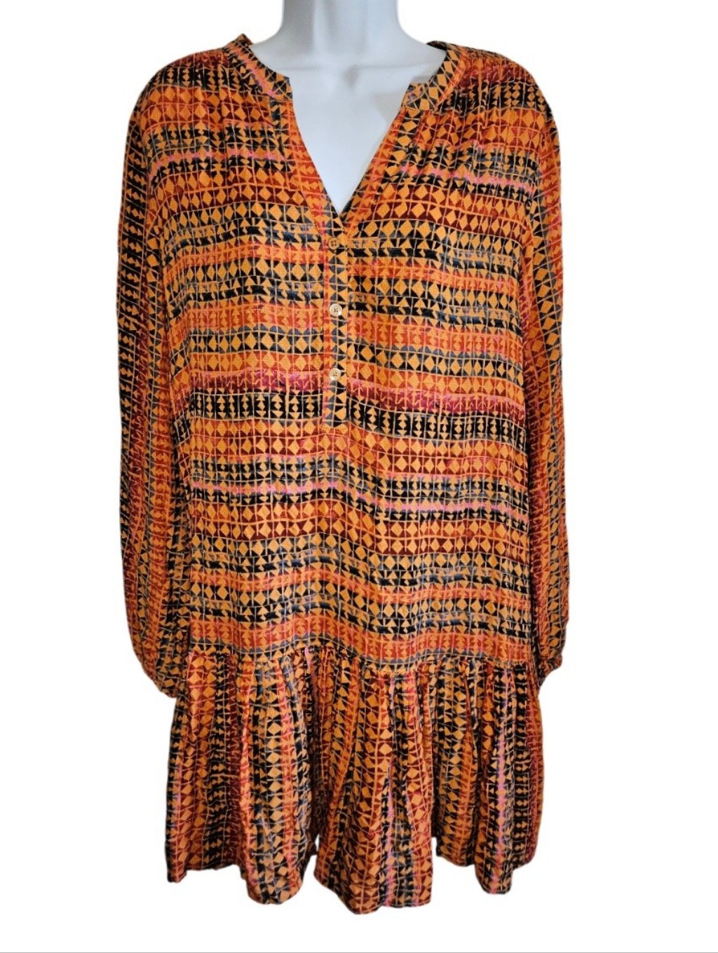 0086 Anthropologie Saturday Sunday Elyn Tunic Shift Dress New Size Small Boho